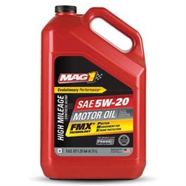 High-Mileage Motor Oil, Synthetic Blend, 5W-20, 5-Qts.