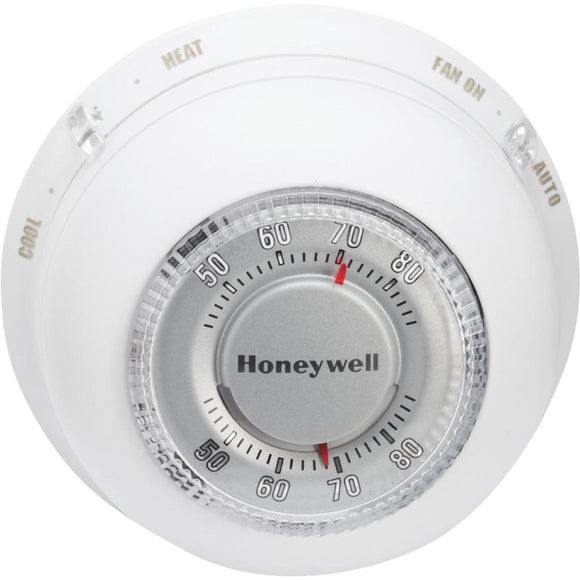Honeywell Heat or Cool 40 F to 90 F Off White Round Wall Thermostat