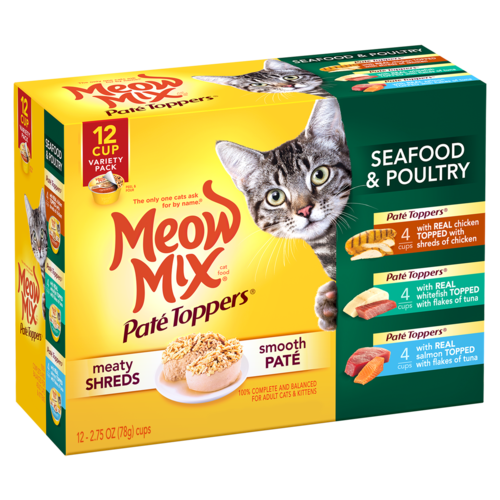Meow Mix Paté Toppers® Seafood & Poultry Variety Pack (2.75 oz)