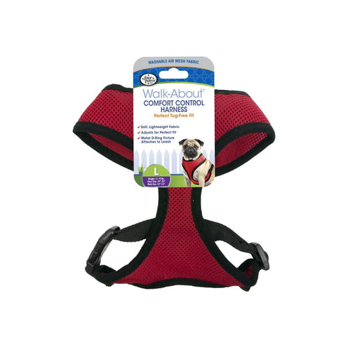Four Paws® Comfort Control Harness for Dogs (Red, Large)