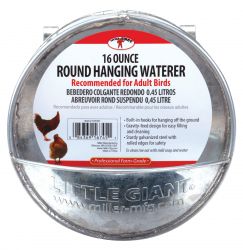 Miller Galvanized Round Hanging Poultry Waterer (1 pt.)