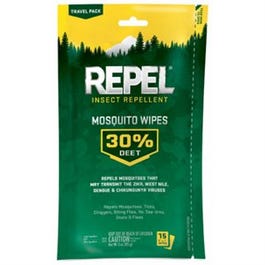 Mosquito Wipes, Unscented, 30% DEET, 15-Ct.