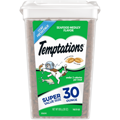 Temptations Seafood Medley Flavor Cat Treats (30-oz)