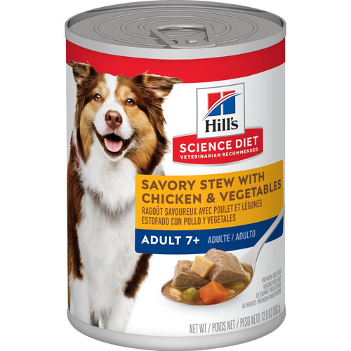Hill's Science Diet Adult 7+ Savory Stew with Chicken & Vegetables dog food (12.8 oz)