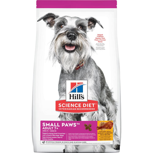 Hill's® Science Diet® Adult 7+ Small Paws™ Chicken Meal, Barley & Brown Rice Recipe dog food (4.5-lb)